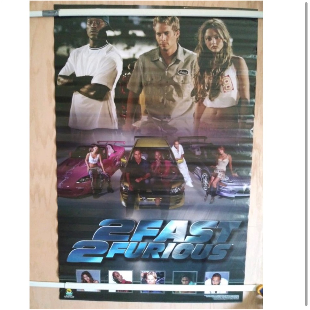 2 FAST 2 FURIOUS MOVIE CAST COLLAGE 2002 SCORPIO POSTER #904 Paul Walker 34”x22”
